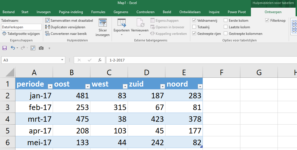 Excel: Werken met dynamische tabellen