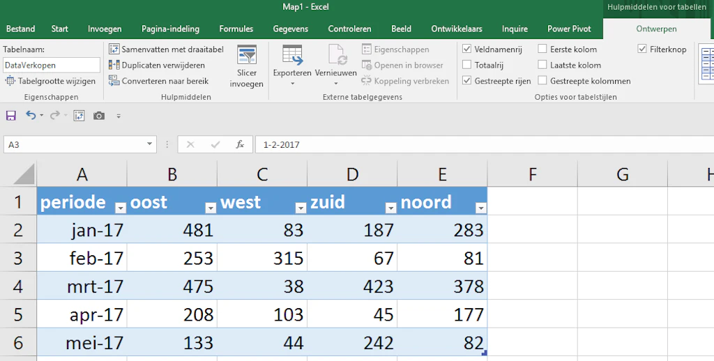 Excel: Werken met dynamische tabellen